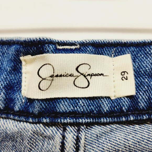 Jessica Simpson Womens Relaxed Short Distressed Denim Jeans Size 29 - Picture 3 of 10